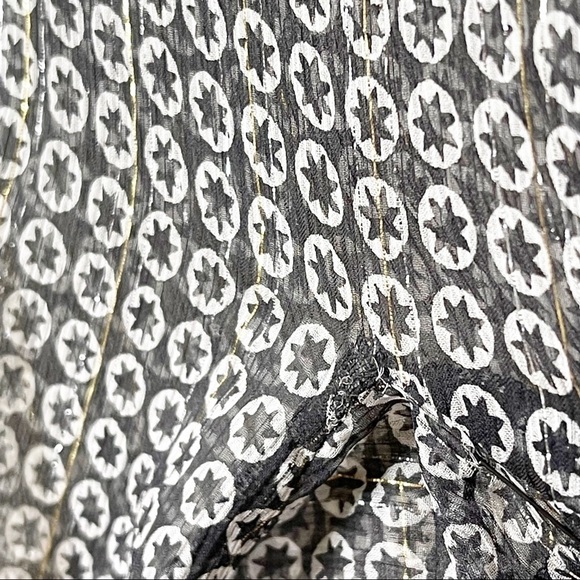 Stella McCartney Silk Circle Star Ruffle Flounce Short Sleeves Top Size 42 or 6 - Picture 11 of 13